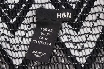 Dámské šaty H&M za krk černobílé