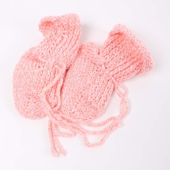 Dětské ponožky pletené odstín růžové 5 párů