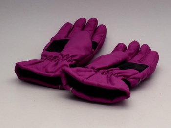 Dámské lyžařské rukavice, fialové