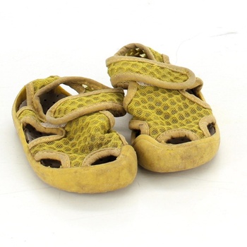Dětská obuv sandály na suchý zip žluté