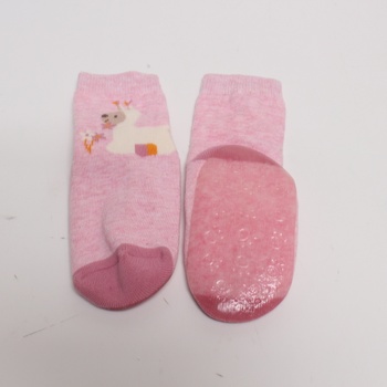 Protiskluzové ponožky růžové