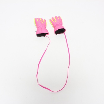 Dívčí rukavice růžové barvy