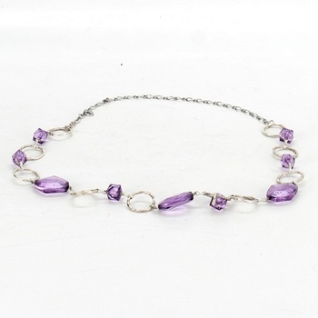 Dámský náhrdelník s fialovým zdobením