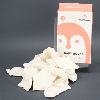 Dětské ponožky Momcozy bílé 0-36 měsíců