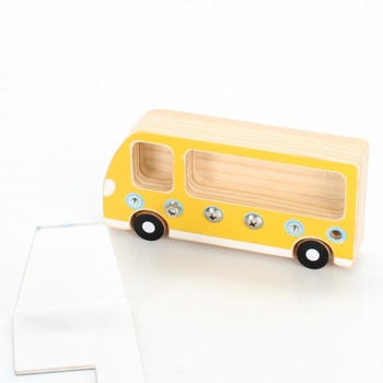 Dřevěná hračka Gobesty šroubovací autobus