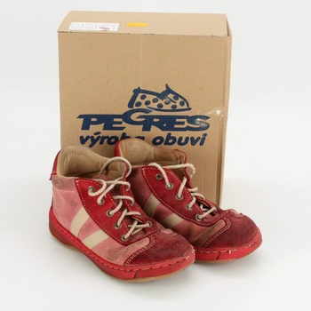 Dětské kotníkové boty Pegres červené