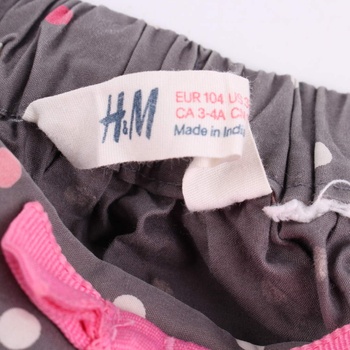 Dívčí sukně H&M šedo-růžová s puntíky