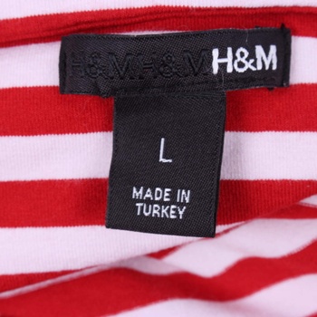 Dámské šaty H&M odstín červené pruhované