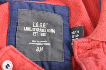 Dětské tričko s límečkem H&M červené