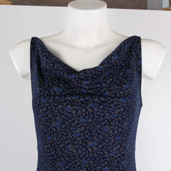 Dámské šaty modré s květinovým vzorem