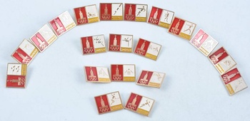 Sada odznaků LOH Moskva 1980 - 20 ks různé