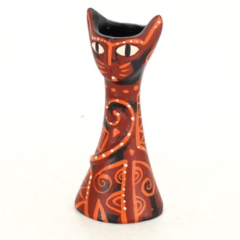 Svícen keramický kočka 19 cm