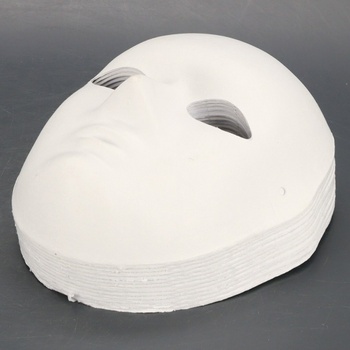 Papírové masky Ritte bílé 12 ks 