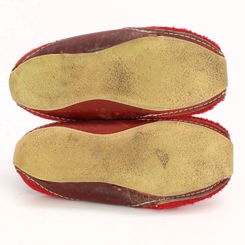 Domácí papuče Haflinger červené