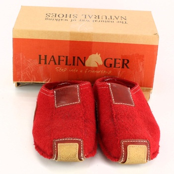 Domácí papuče Haflinger červené