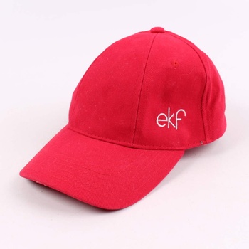 Červená kšiltovka s nápisem EKF