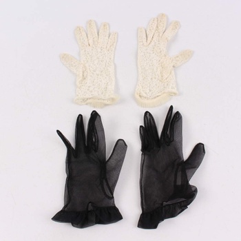 Dámské rukavice černé a bílé