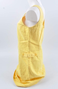 Dámské letní plátěné šaty žluté