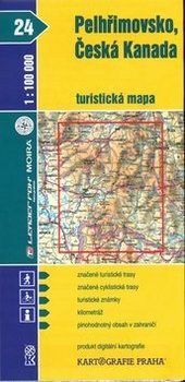 1:100T (24)-Pelhřimovsko,Česká Kanada (turistická mapa)