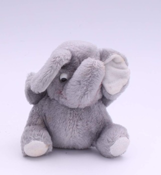 Plyšový slon šedý 15 x 16 cm