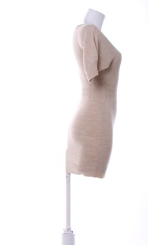 Dámské krátké úpletové šaty Orsay béžové