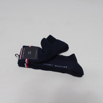 Ponožky Tommy Hilfiger černé s pruhy 43-46