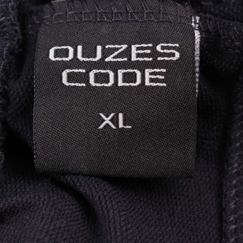 Tepláky Ouzes Code černé s modrým logem 