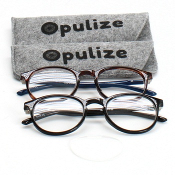 Brýle Opulize Met 2 ks černé a hnědé RR60-12