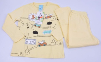 Dětské pyžamo Fortoo světle žluté s motivem