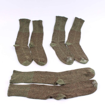 Dětské ponožky zelenohnědé 3 páry
