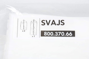 Ochranné obaly na oblečení IKEA SVAJS bílé