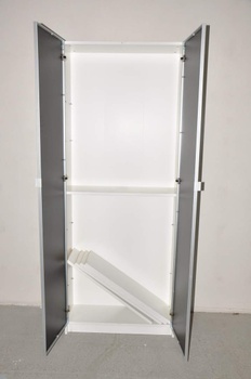 Šatní skříň Ikea PAX, 2x dveře sklo, 5x police