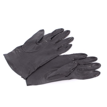 Prstové rukavice dámské černé koženkové