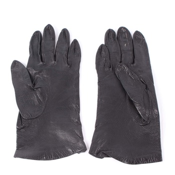 Prstové rukavice dámské černé koženkové