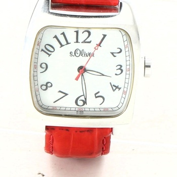 Dámské hodinky s.Oliver s červeným páskem