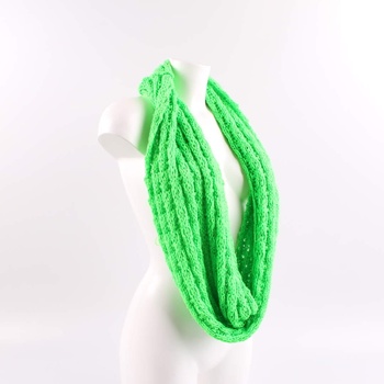 Dámská šála zelená pletená