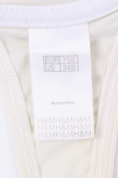 Dámská podprsenka bez ramínek H&M bílá