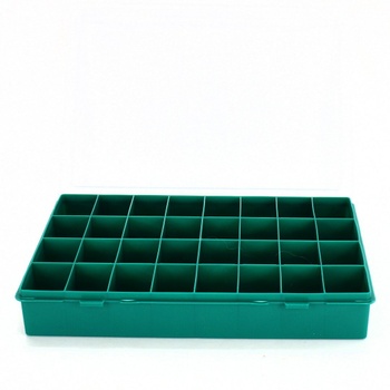 Plastový box s přihrádkami zelený