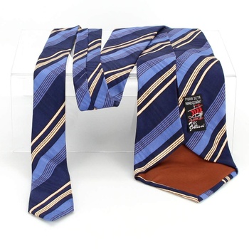 Pánská kravata pruhovaná modrá