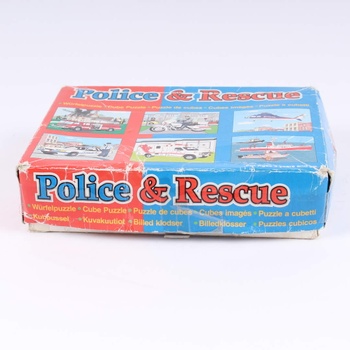 Dřevěné kostky Police & Rescue