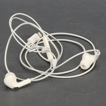 Bílá sluchátka pro Apple s Lightning
