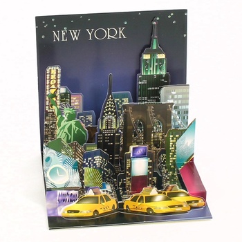 3D dekorace - pohlednice New York 