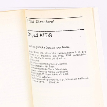 Kniha Prípad AIDS Jiřina Strmeňová