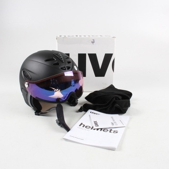 Lyžařská helma Uvex Visor černá