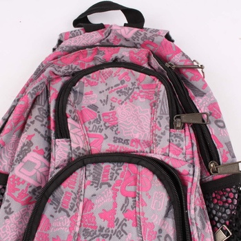 Dětský batoh růžovo šedé barvy