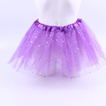 Dívčí sukně odstín fialové s flitry