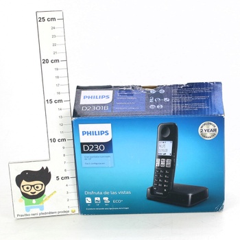 Bezdrátový telefon Philips D2301B černý