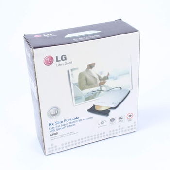 Externí DVD-RW mechanika LG GP08LU11 bílá