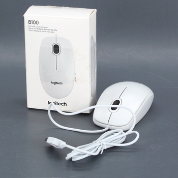 Optická myš Logitech B100 bílá