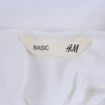 Dětské tričko H&M Basic bílé volánové rukávy